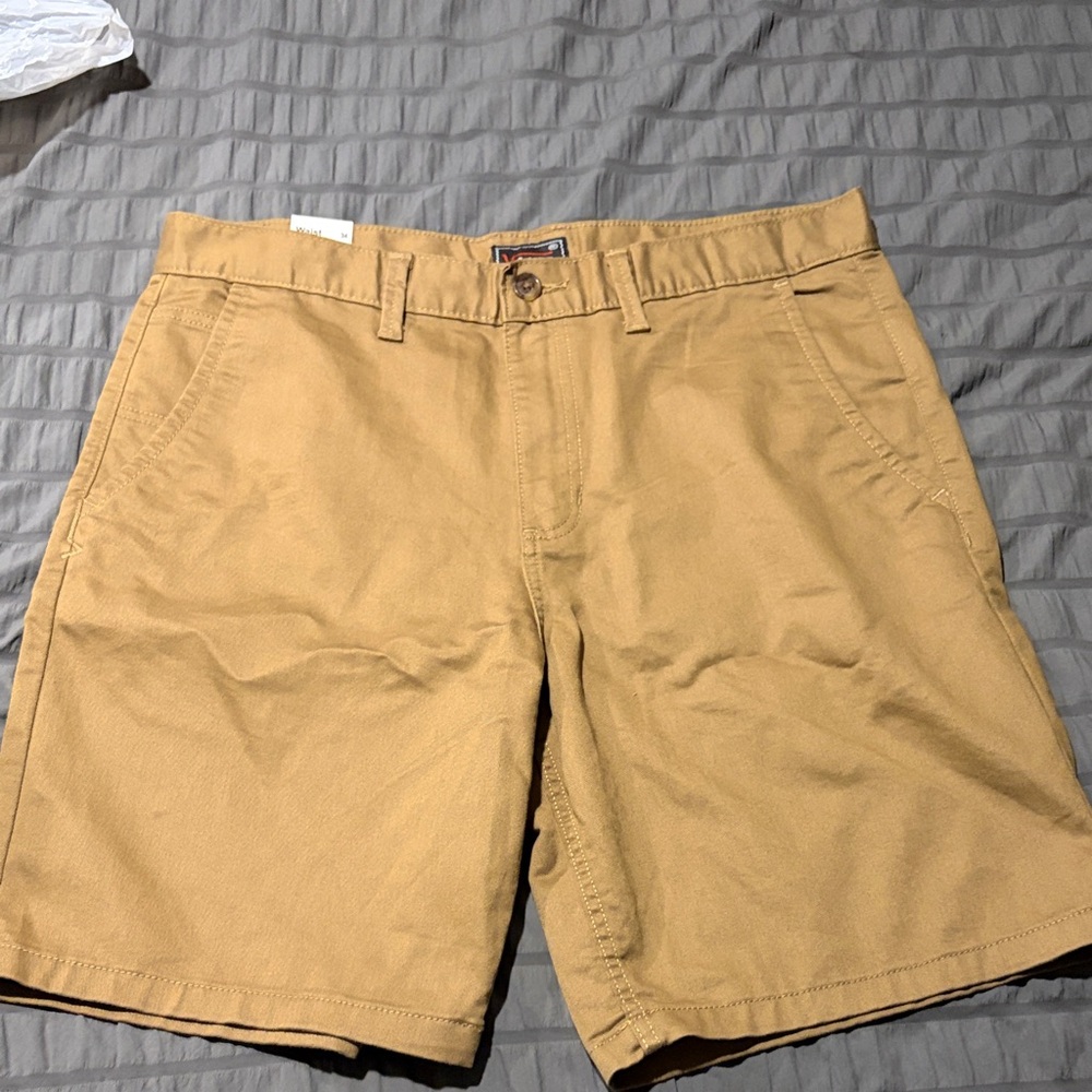 Vans Men's Khaki Flat Front Shorts